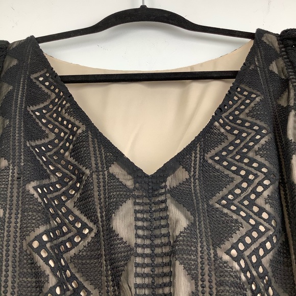 Rachel Zoe Peri Boat Neck Blouse Top in Black - Picture 6 of 7